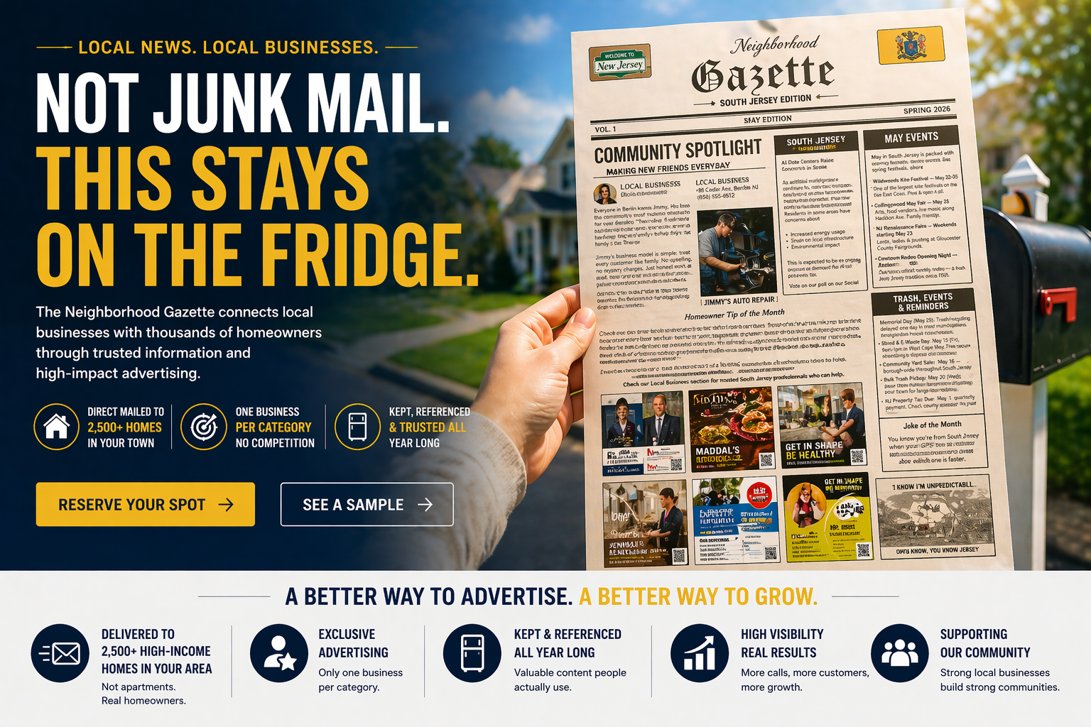 Gazette kept on the fridge all year