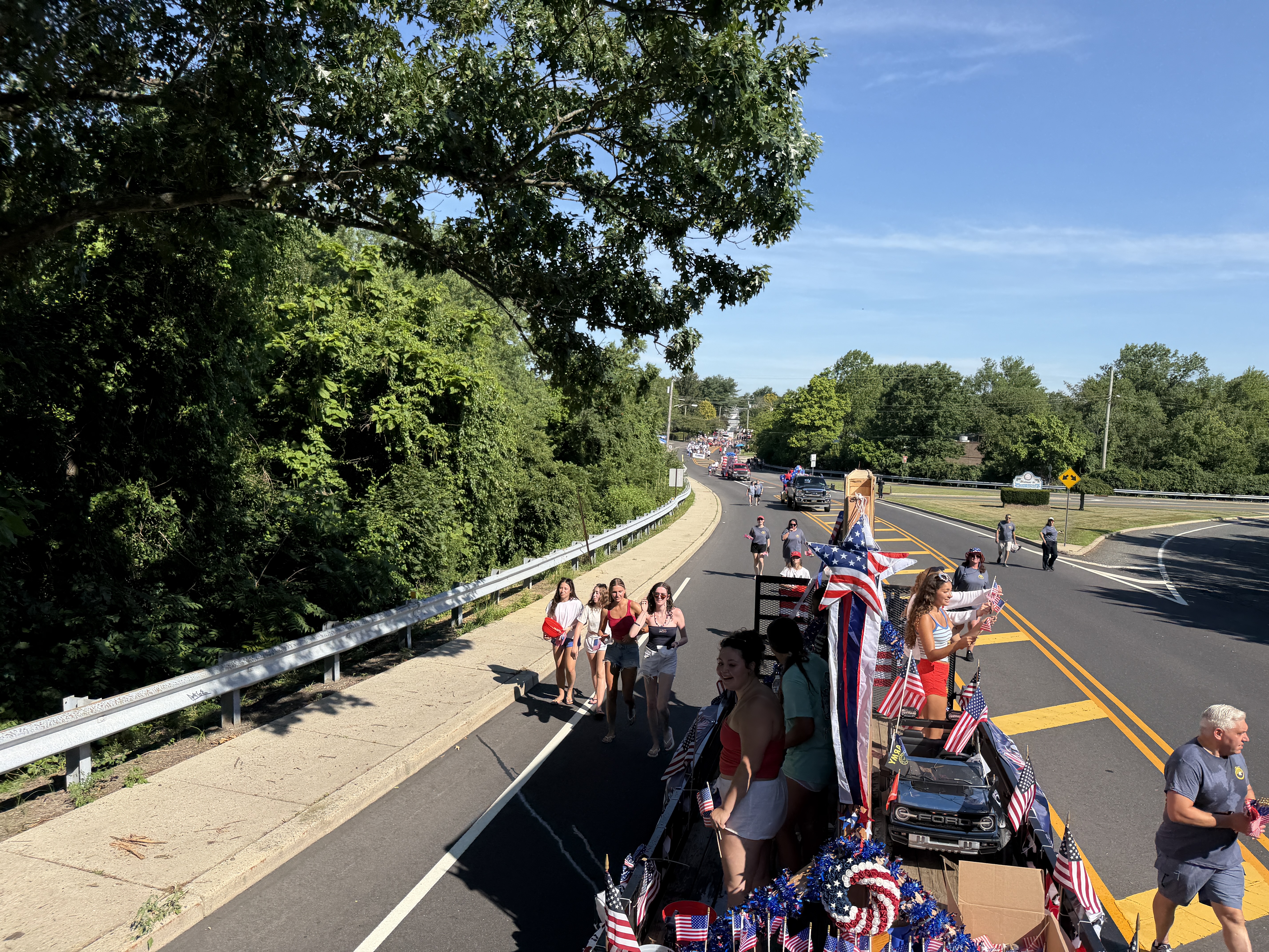 The Berlin NJ July 4th 2026 parade stretches down the White Horse Pike — America's 250th anniversary, floats and marchers as far as the eye can see