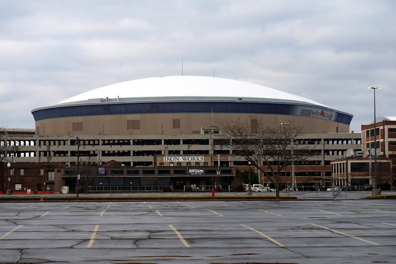 Exterior of KeyBank Center arena in Buffalo