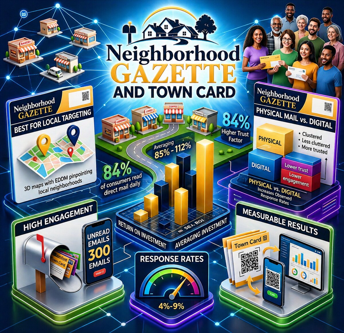 Why direct mail wins for small and local businesses — high response, local targeting, high engagement, measurable results