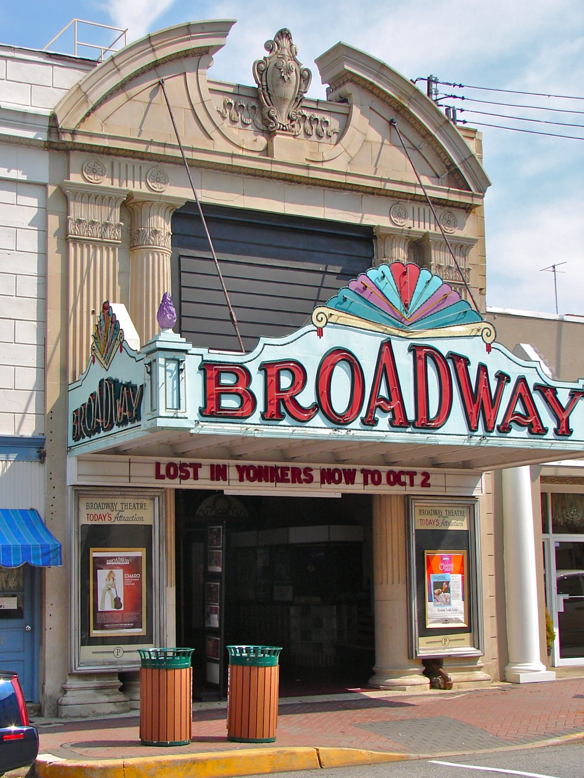 The Broadway Theatre marquee and ornate facade on Broadway in Pitman