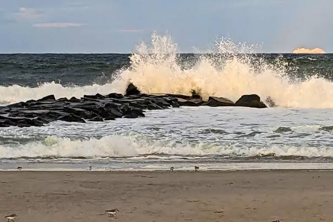 Waves on the Jersey Shore in peak August