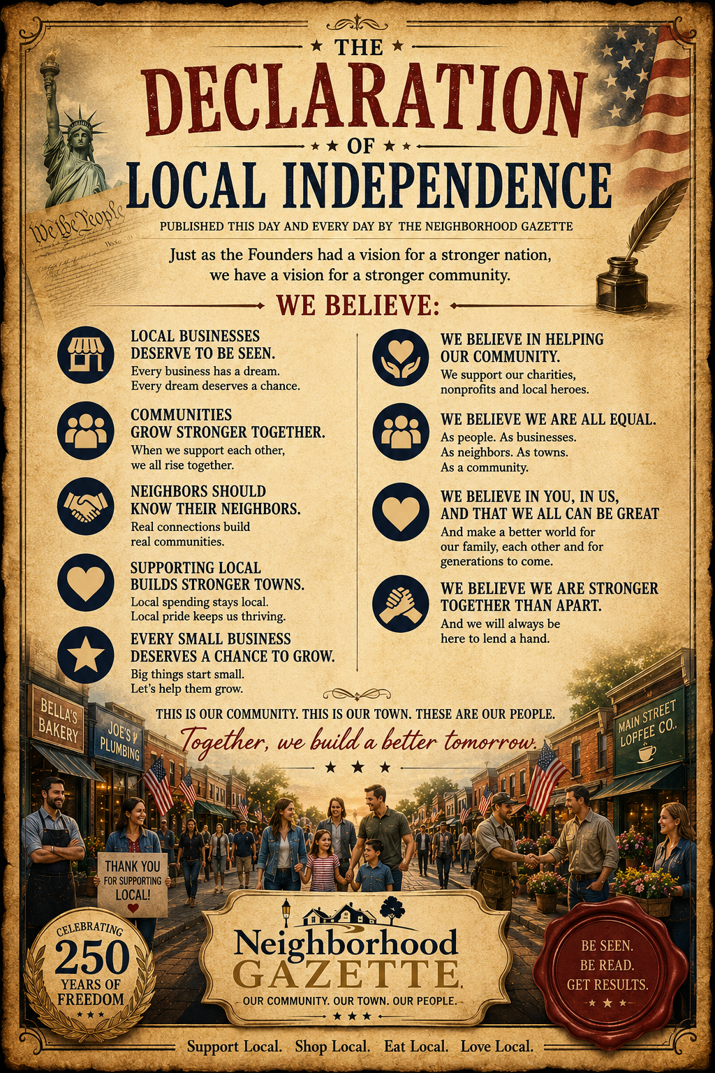The Neighborhood Gazette — Declaration of Local Independence