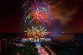 Fireworks over Philadelphia on America's 250th Independence Day