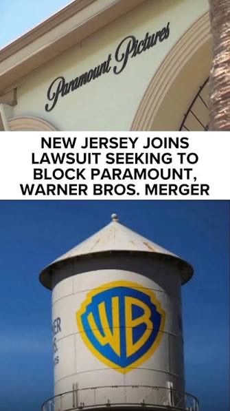 New Jersey joined eleven states in a lawsuit seeking to block the Paramount&ndash;Warner Bros. merger