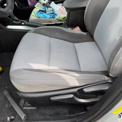 Clean car interior — restored seat — after interior detail by TCB Auto Detailing South Jersey