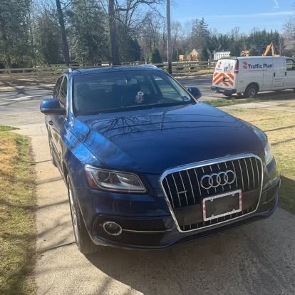 Gleaming blue Audi Q5 after full detail — showroom finish — TCB Auto Detailing South Jersey